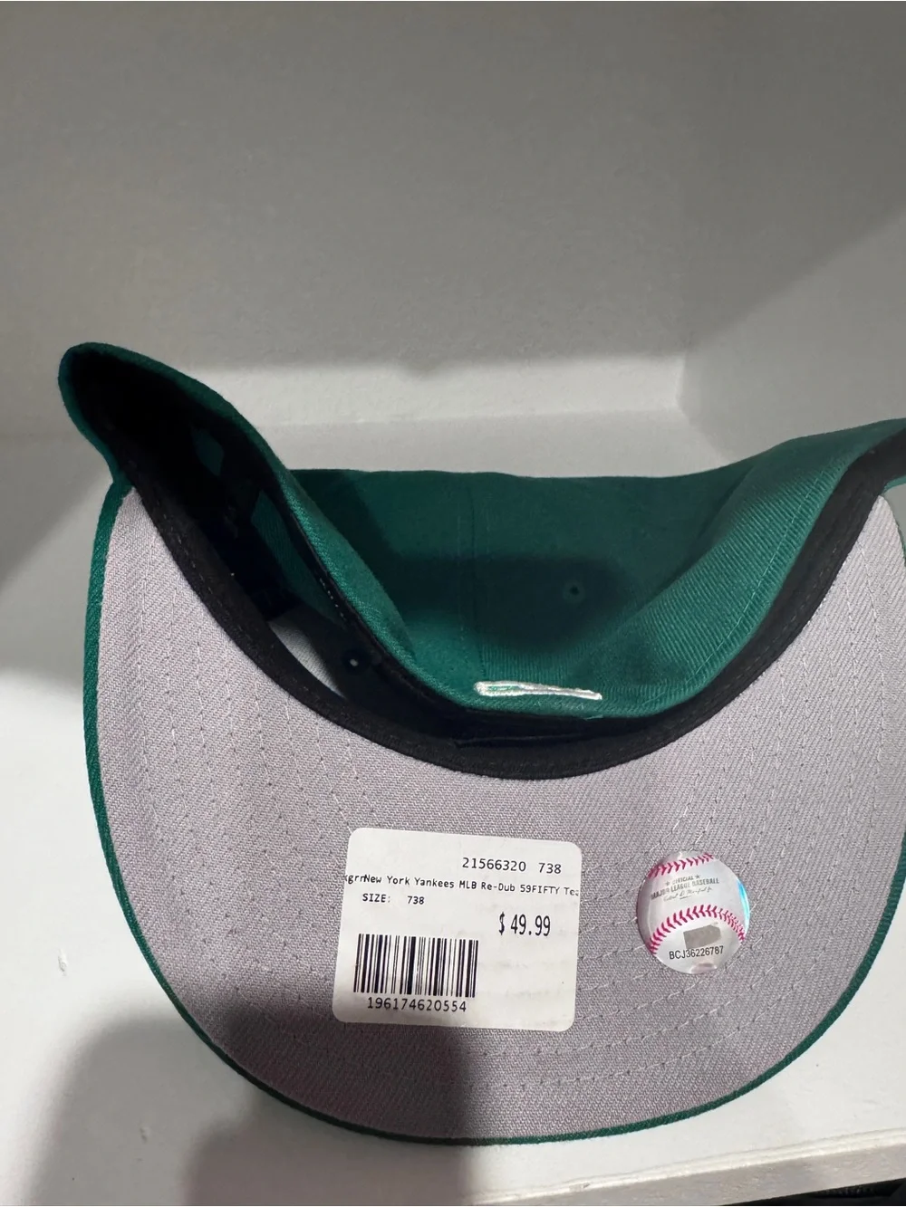 New Era Kids' Green NY Yankees Fitted Cap with White Logo